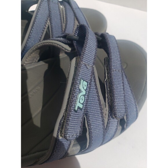 TEVA WOMEN'S SZ 8 SANDALS - BERING BLUE Tirra Sports Strappy Hiking Hook & Loop - Picture 9 of 13